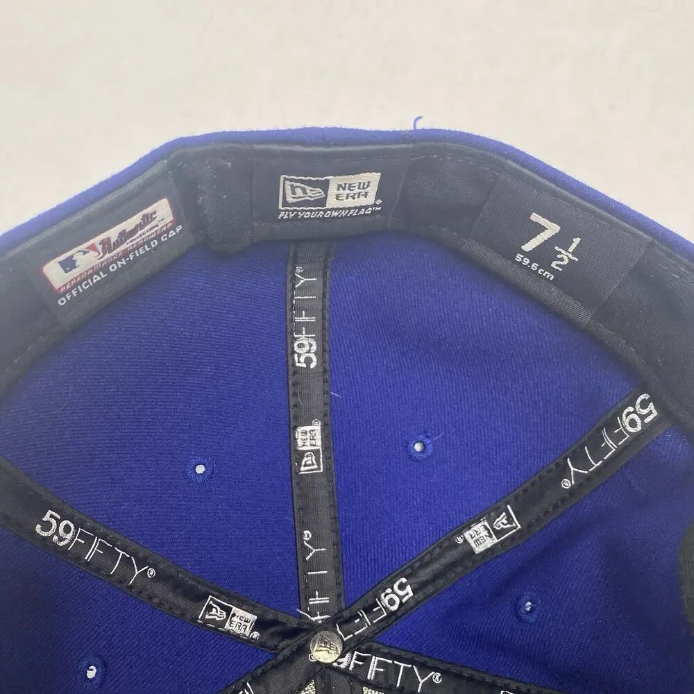 LA Dodgers Fitted Hat Cap MLB New Era 59Fifty Fitted Baseball On Field 7 1/2
